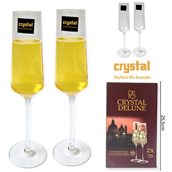 Copas x 2 Champagne  218ml en caja-  20915