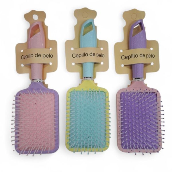 Cepillo rectangular para el pelo bicolor- 08830