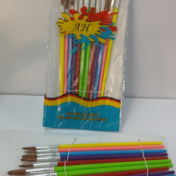 Pincel redondo x 12 en bolsa- OFERTA- 00055