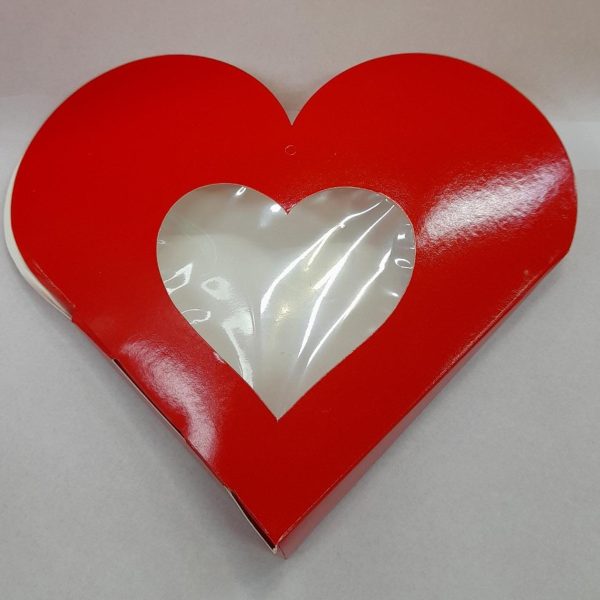 Caja Corazon Roja para 1/4kg de bombones - 0006