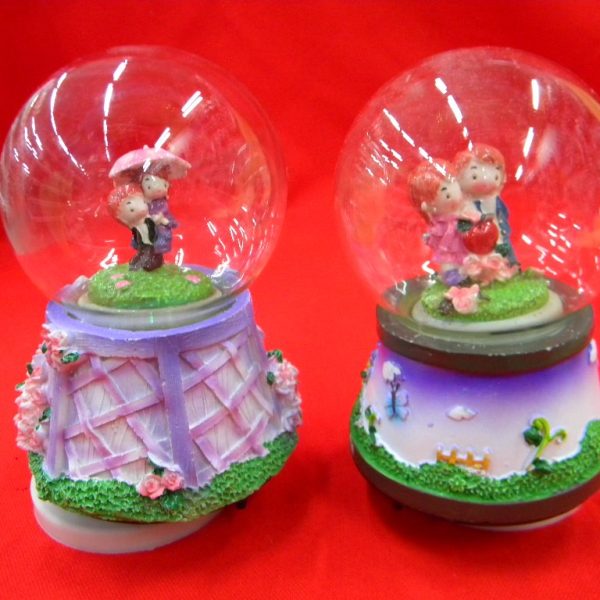 Adorno musical burbuja vidrio y resina a cuerda- 0372