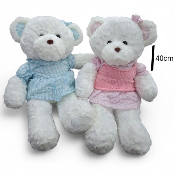 Osa  50 cm vestida con vestido brillo y chaleco lana- 6638