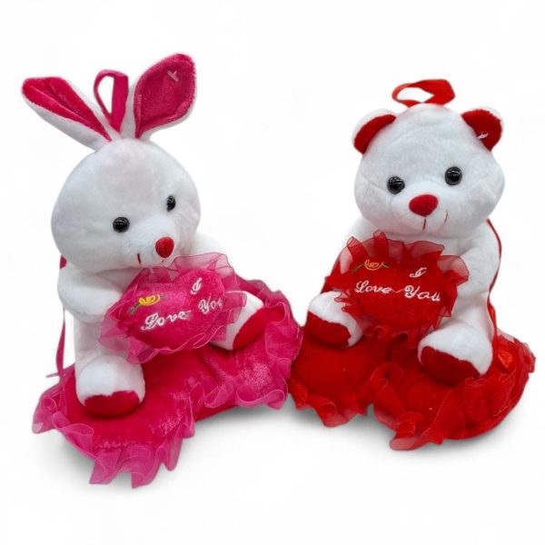 Oso - c onejo peluche 18 m sentado sobre Corazon-438020