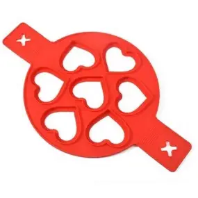 Molde silicona para  7 panqueques Corazon- 8737