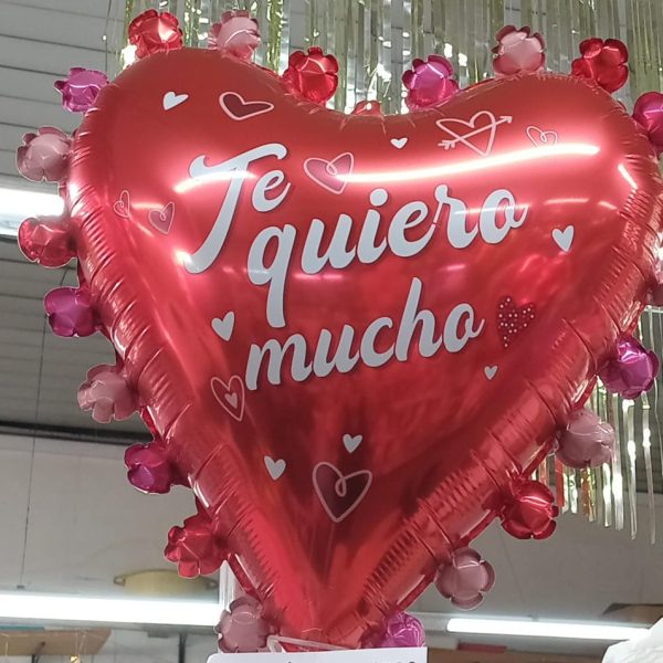 Globo metalizado Corazon 51 cm TE QUIERO MUCHO- 13859