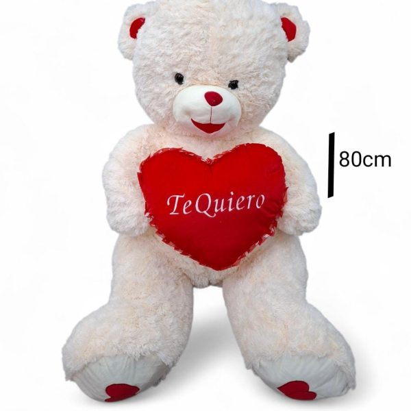 Oso peluche  80 cm con corazon TE AMO- 3218
