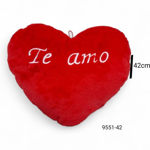 CORAZON peluche rojo "te amo" 42 cm para colgar- 9551-42