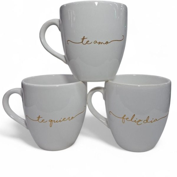 Taza  ceramica bombe  frase dorada- 90004