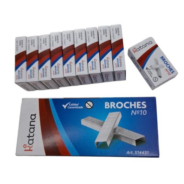 Broches Nª10  en caja x 10 cajitas - 92847