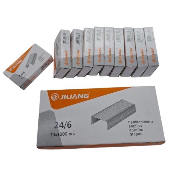 Broches 24/6 en caja x 10 cajitas -66864