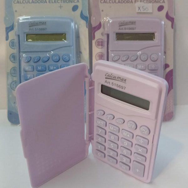 Calculadora 8 digitos 7x10cm con tapita en blister-94209