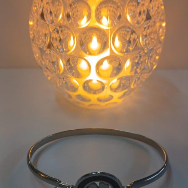 Pulsera esclava acero con dige trebol 4 hojas-12431