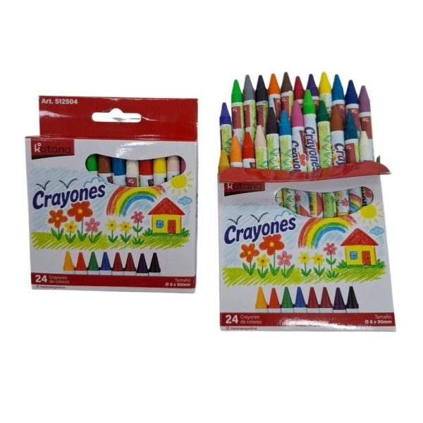 Crayon corto x24 en caja- 10016