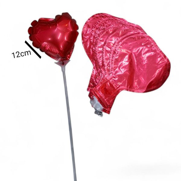 Globo Corazon metalizado 12 cm x 50u ROJOS- 3499,99