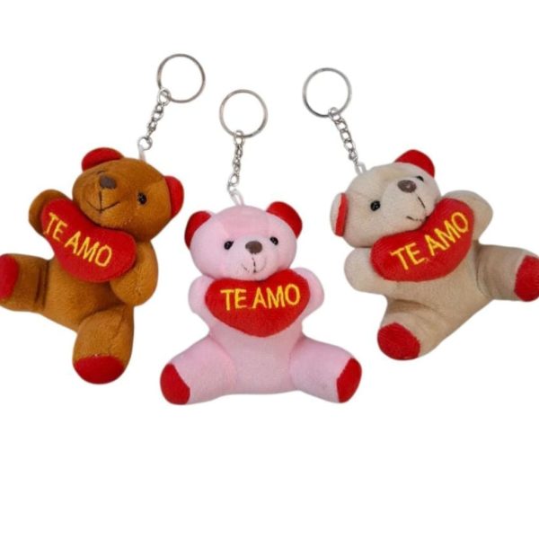 Oso peluche llavero TE AMO 10 CM- 50033