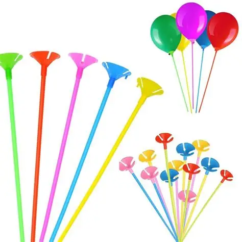 Palitos para globos 60 cm con copito x 10u- 00024