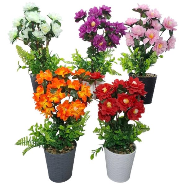 Ramo de flores en maceta 35 cm- 63972