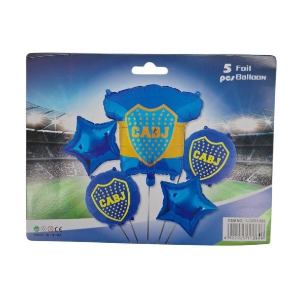 Set x 5 globos metalizados BOCA- 10646B