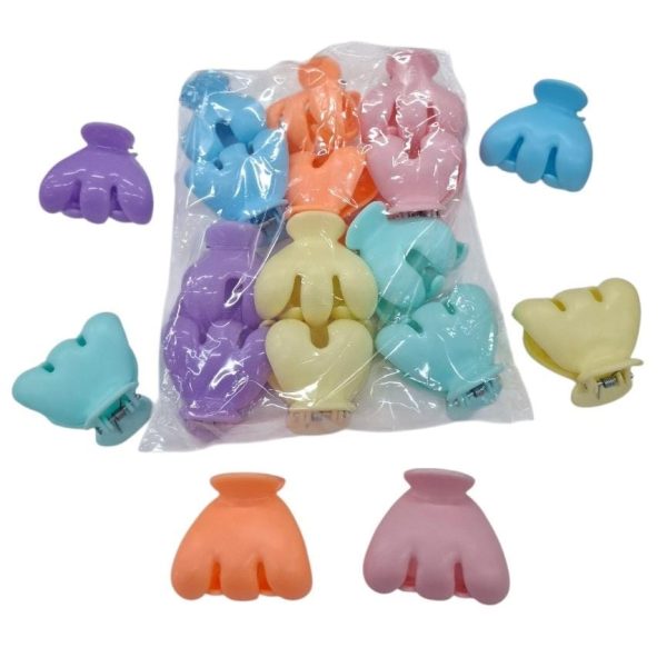 Broche 3 dientes bombre color x 12u colores surtidos- 13414