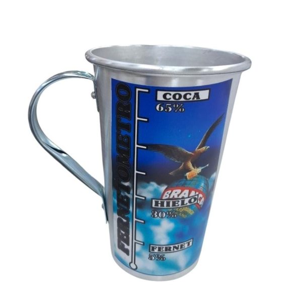 Vaso aluminio con manija 1 LT FERNETOMETRO- 04700