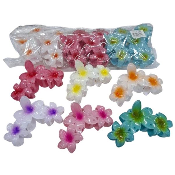 Broche Hawaiano 11 cm 3 flores x 6u- 27359