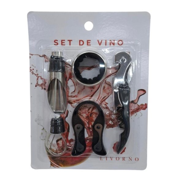 Set de Vino 4 pzas en blister - 03282