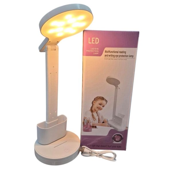Lampara para escritorio led con carga usb y portalapiz- 09164