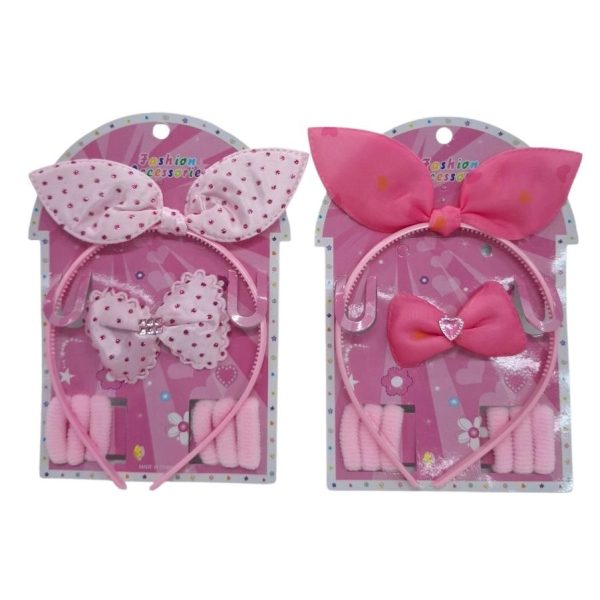 Set de vincha con orejitas + colitas infantiles- 10417