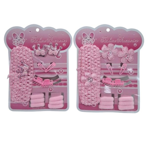 Set infantil para el pelo vincha, broches, tic tac...-11509
