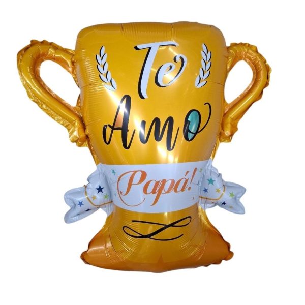 Globo metalizado trofeo 46 cm "TE AMO PAPA"- 124488