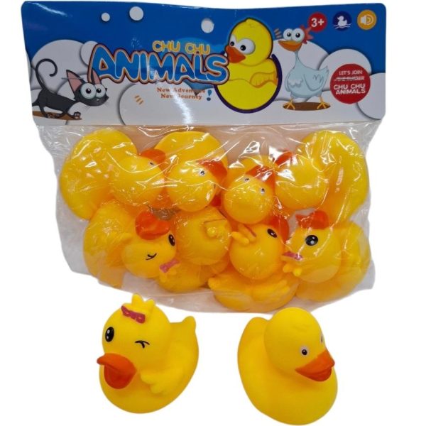 Set x 8 patitos latex con chifles para el agua- 13845