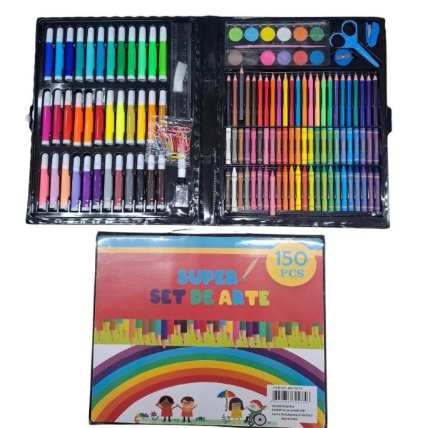 Super set de arte 150 pzas en valija- 02757