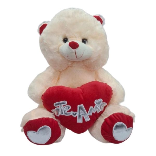 Oso.Perro peluche 35 cm con corazon te amo- 20524