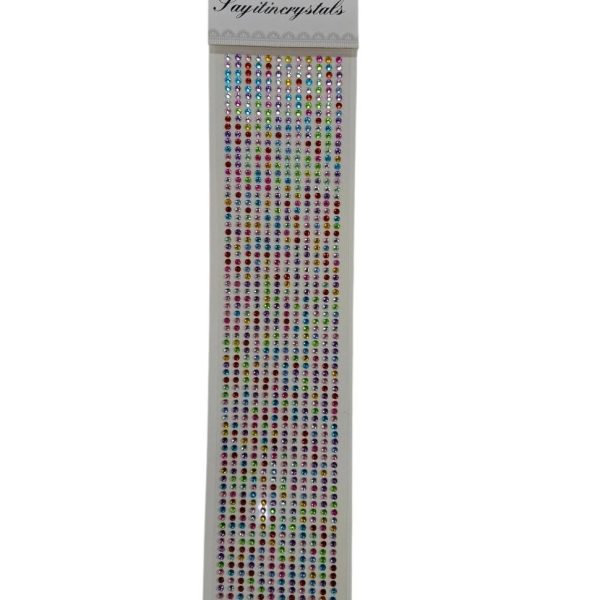 Stickers face largos 3d multicolor autoadhesivos- 20734M