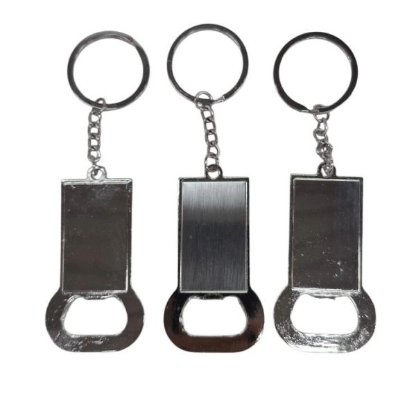 Llavero abridor de botellas metal liso- 26414