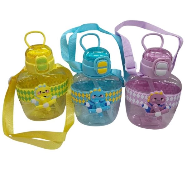 Cantimplora acrilica  con apliques-sorbete-pico manija y tira-29152