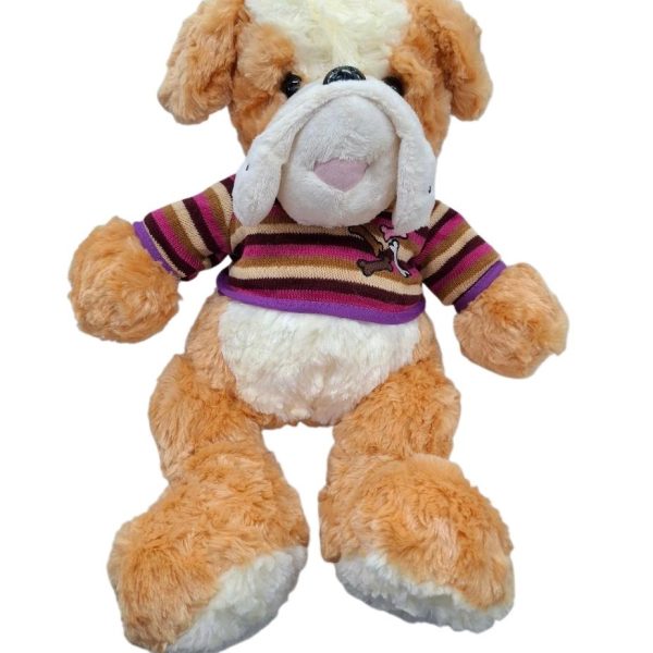 Perro peluche 40 cm con remera tejida- 30