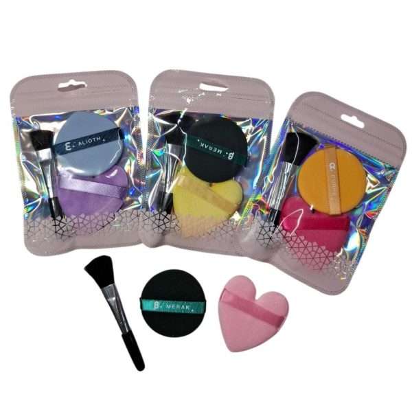 Set de maquillaje broche + 2 cisnes para polvo compacto- 41370