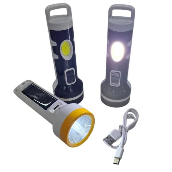 Linterna recargable usb y solar- 43170
