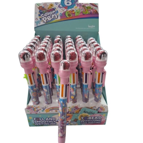 Lapicera 6 colores con sellito rodillo - 46026