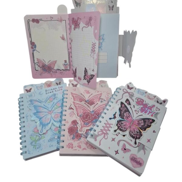 Libreta 21x14 con separadores y cierre abrojo mariposa- 51094