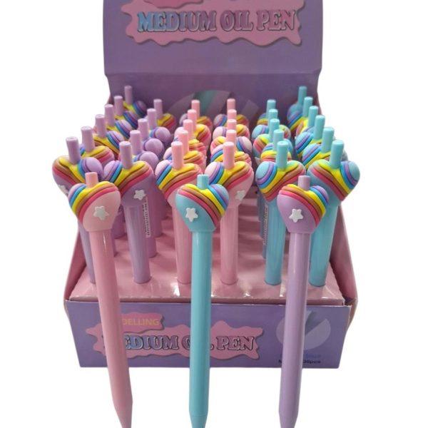 lapicera infantil-adolescente Corazón goma- 56264