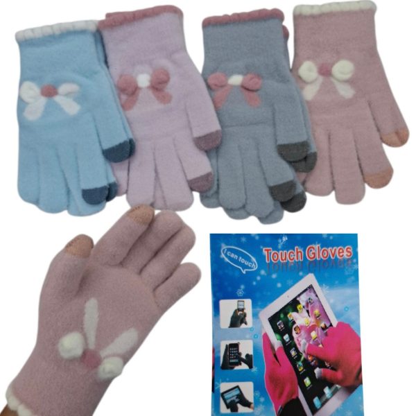 Guante bremer para adultos detalle moño con dedo tactil para el celu- 67697