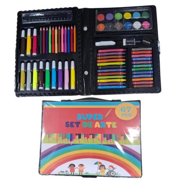 Super set de arte 67 pzas en valija- 00501