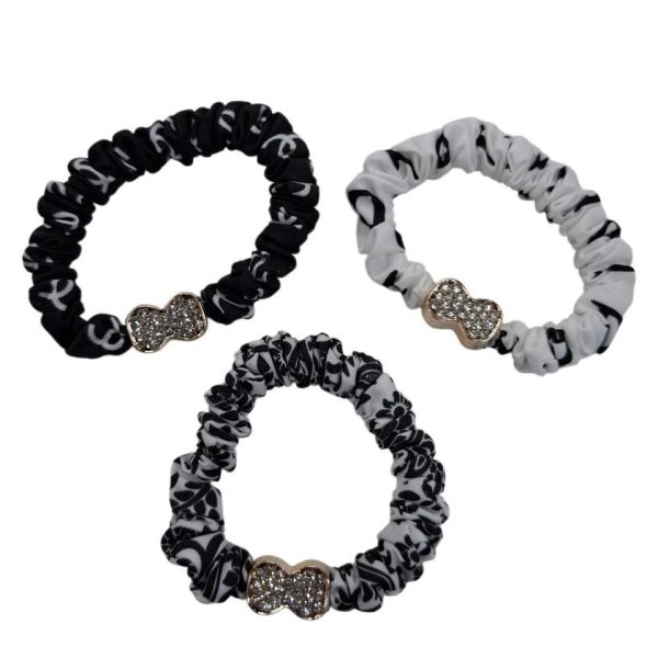 Scunzys tela x3 con aplique con strass- 7424