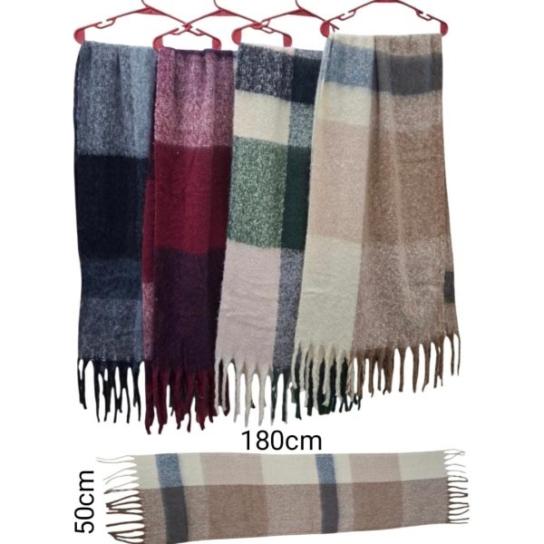 Chalina -bufanda lana super 50x180 cm combinada- 76066