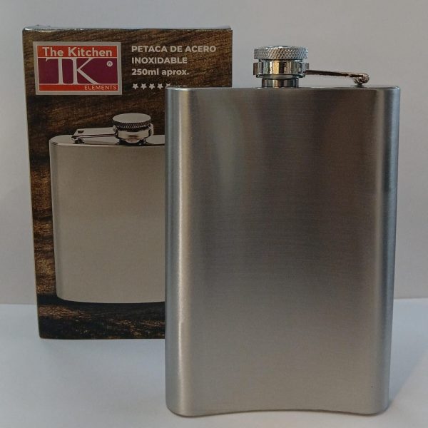 Petaca de acero inoxidable 250ml- 81190