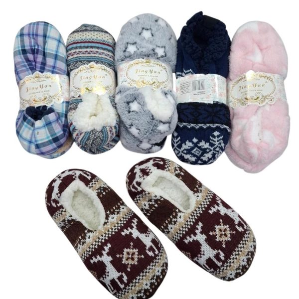 Panty medias tejidas con guardas  interior peluche - 87918