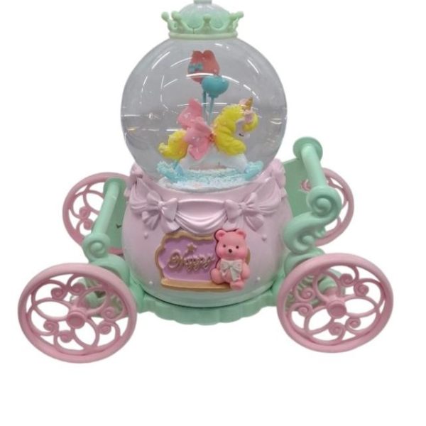 Carroza Musical con bola vidrio con agua y nieve- 40164