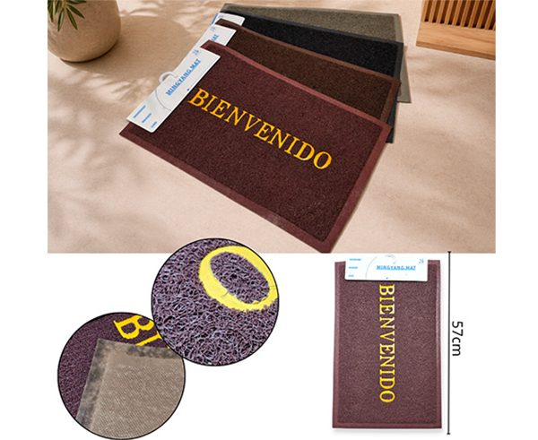ALFOMBRA ENTRADA PVC 38X58CM 3 COLORES "BIENVENIDO"-19451